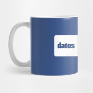 Datos son mejor que opinión (Data > Opinion,  Spanish, Blue) Mug